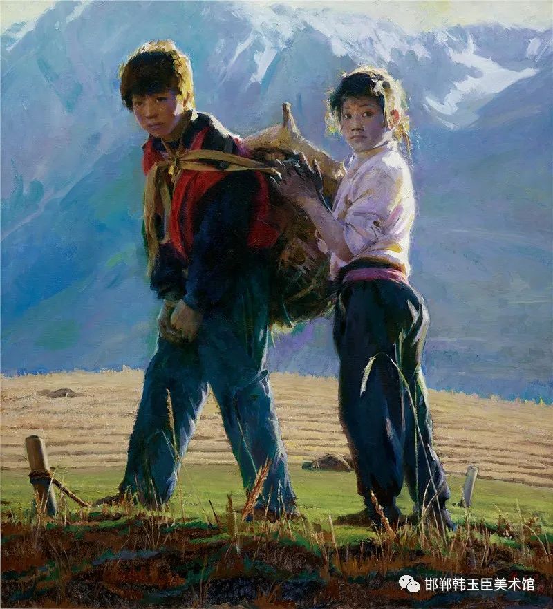 2009《兄妹俩》 油画 （参加第十二届全国美展）135cmX120cm